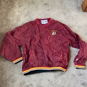 Vintage Logo 7 Washington Redskins Pullover Windbreaker Jacket SIZE L